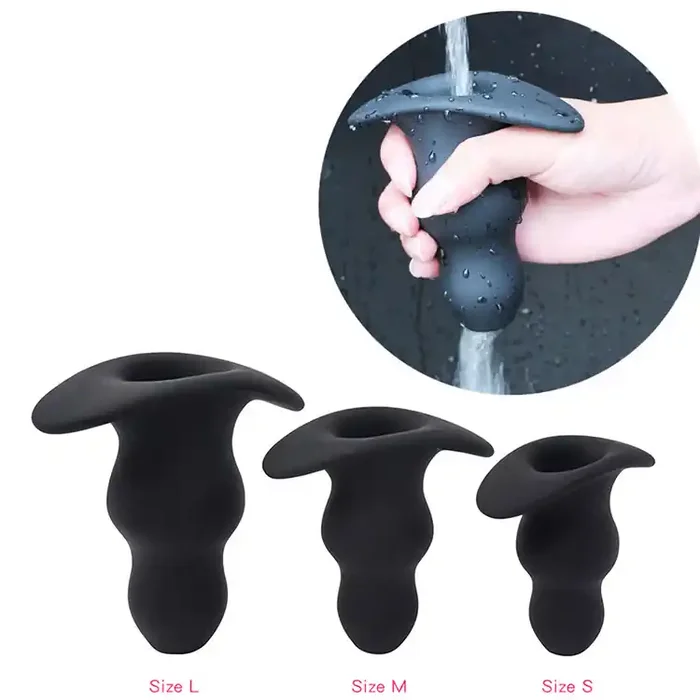 Hohler Analplug aus Silikon (Grösse M)