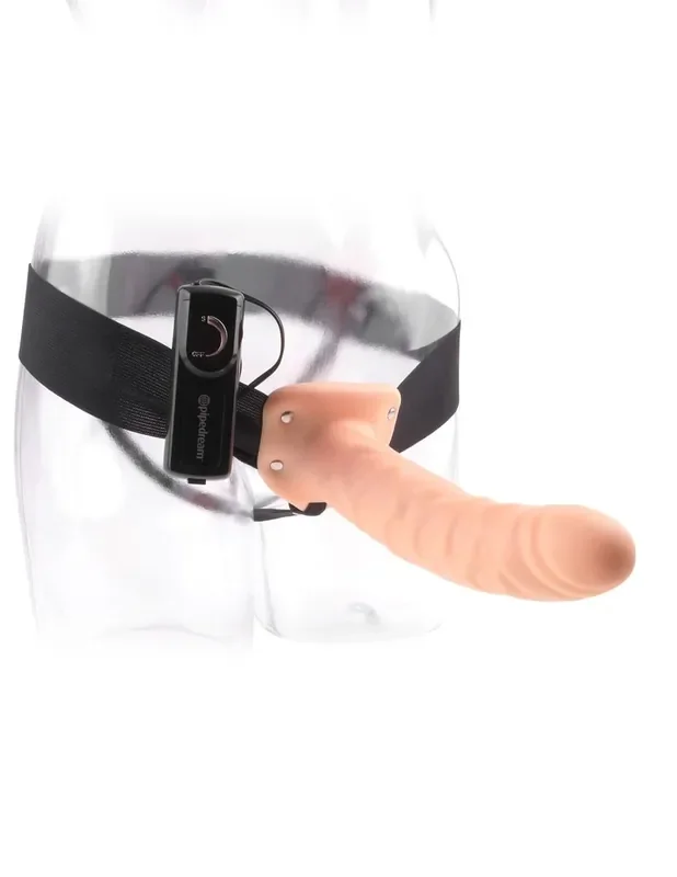 Hohles Strap-on Gurtzeug mit Vibrator – 20 cm