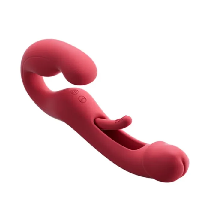 HoneyPlayBox – App-gesteuerter Paarvibrator ohne Gurt – Rot