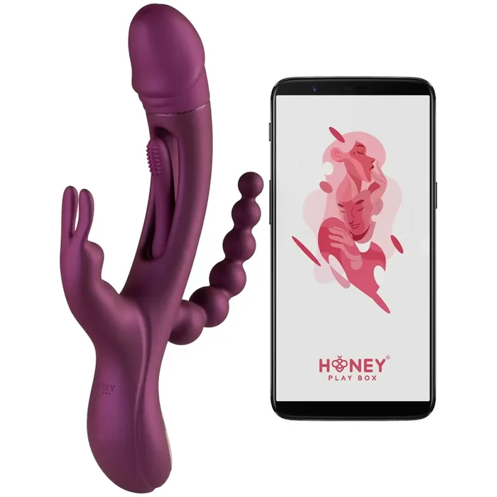 HoneyPlayBox Trilux Rabbit Vibrator mit Analperlen