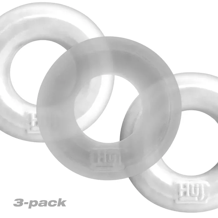 Huj3 – Cockring 3-pack – White Ice / Clear Ice
