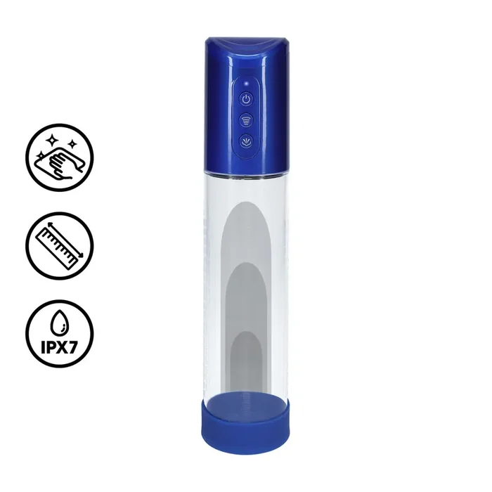 HyperPump – Wiederaufladbare Penis-Pumpe – Metallic Blau