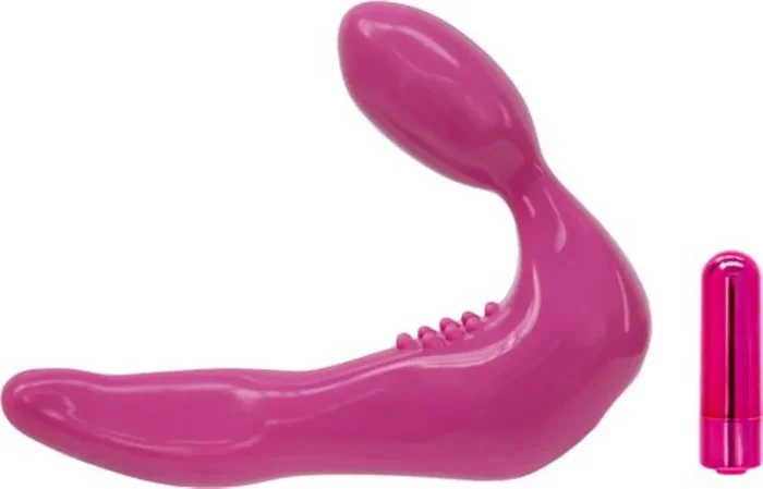 Infinity Vibrierender halterloser Strap-on – Rosa