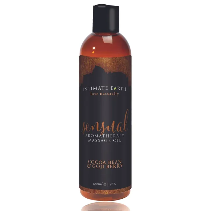 Intimate Earth – Sensual Massageöl Kakaobohne und Goji-Beere – 120 ml