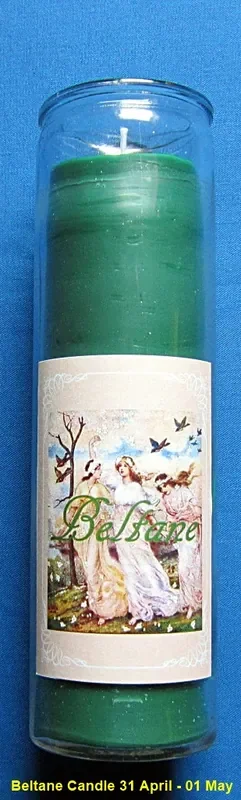 Jahreskreis Kerze im Glas Beltane
