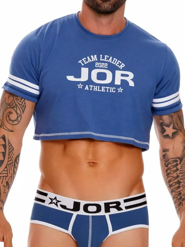 JOR Varsity Crop Top, blau