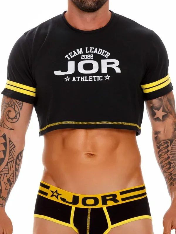 JOR Varsity Crop Top, schwarz