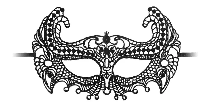 Kaiserin Schwarze Spitzenmaske – Schwarz