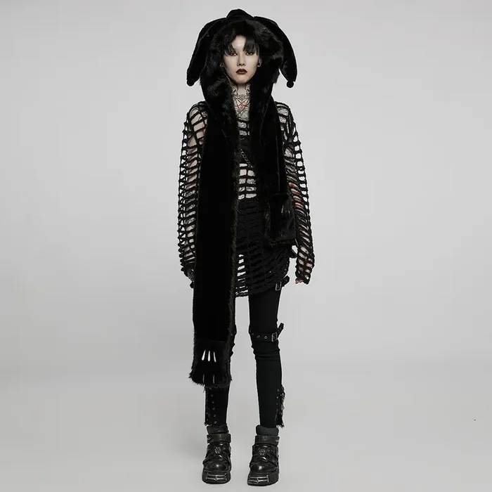 Kawaii-Goth-Kapuzen-Schal