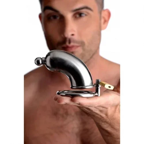Keuschheitskäfig mit herausnehmbarem Harnröhreneinsatz (Durchmesser: 45mm)