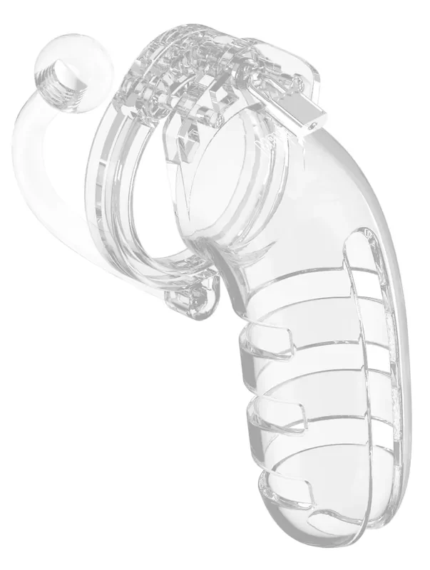 Keuschheitskäfig mit Plug ManCage Modell 12 13 x 4.5 cm Transparent