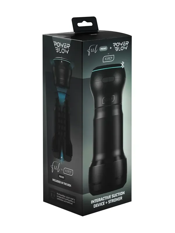 Kiiroo PowerBlow Combo Masturbator mit Saugaufsatz, schwarz