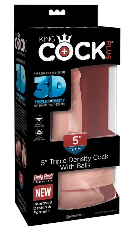 King Cock 5″ Triple Density Cock with Balls