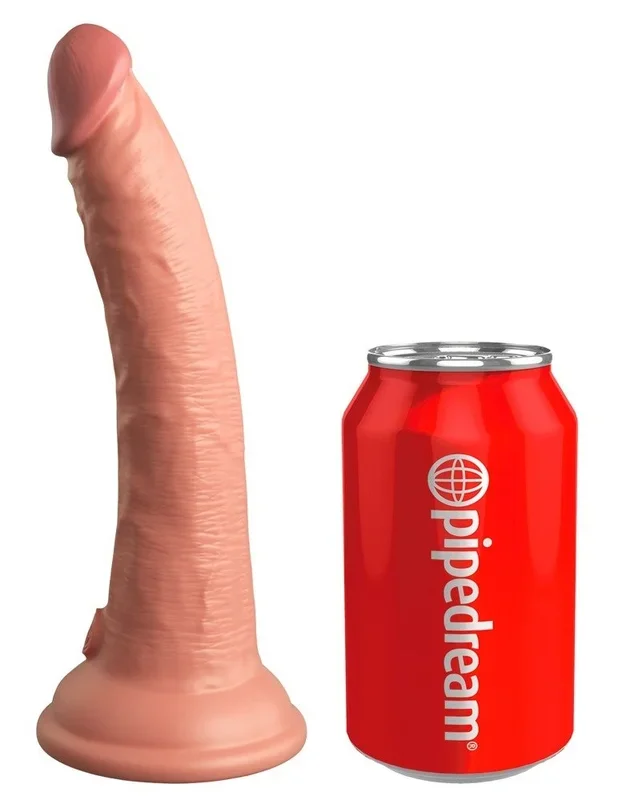 King Cock Elite – 7“Vibrating+Dual Density SiliconeCock RC