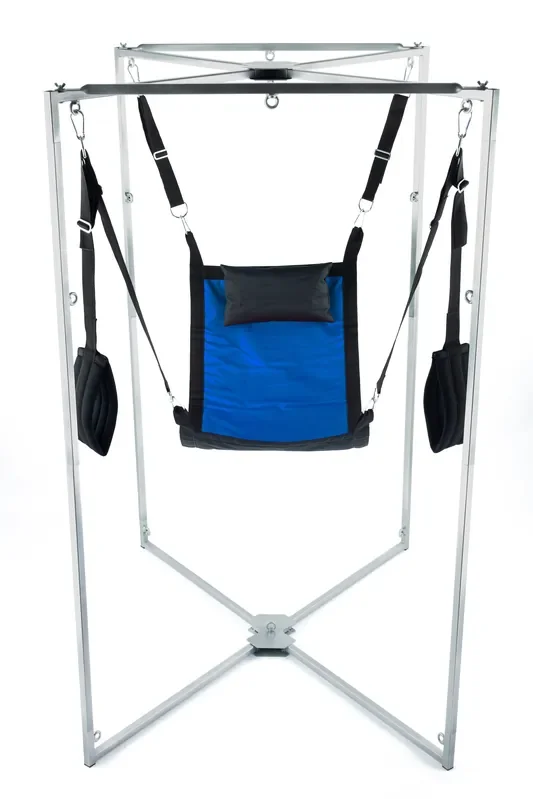 Kit Sling Stoff Quadrat Blau-Schwarz Armatur Grau