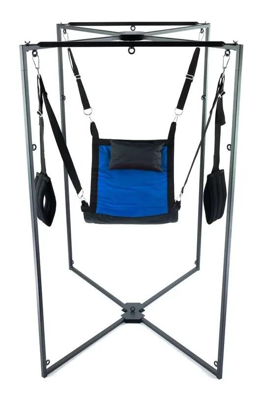 Kit Sling Stoff Quadrat Blau-Schwarz Schwarze Armatur