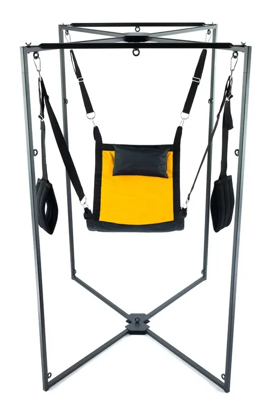 Kit Sling Stoff Quadrat Gelb-Schwarz Schwarze Armatur