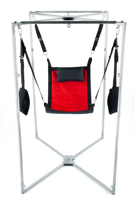 Kit Sling Stoff Quadrat Rot-Schwarz Armatur Grau