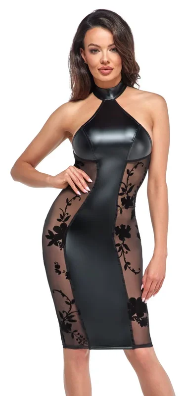 Kleid knieumspielend (Grösse: L, Farbe: schwarz)