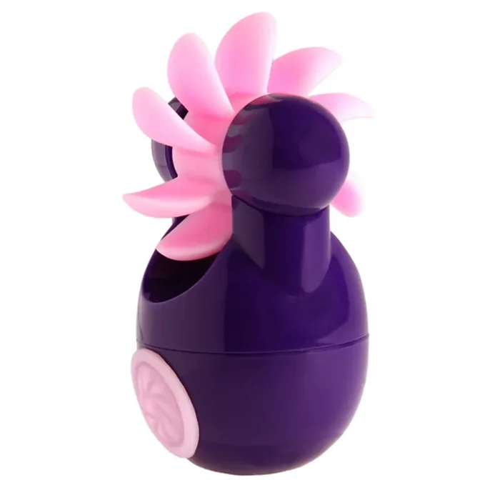 Kleiner Vibrator in Violett mit 10 Zungen