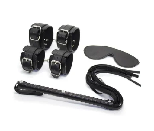 Kleines Kunstleder Bondage Fessel-Set