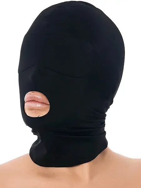 Kopfmaske mit Mundöffnung, schwarz
