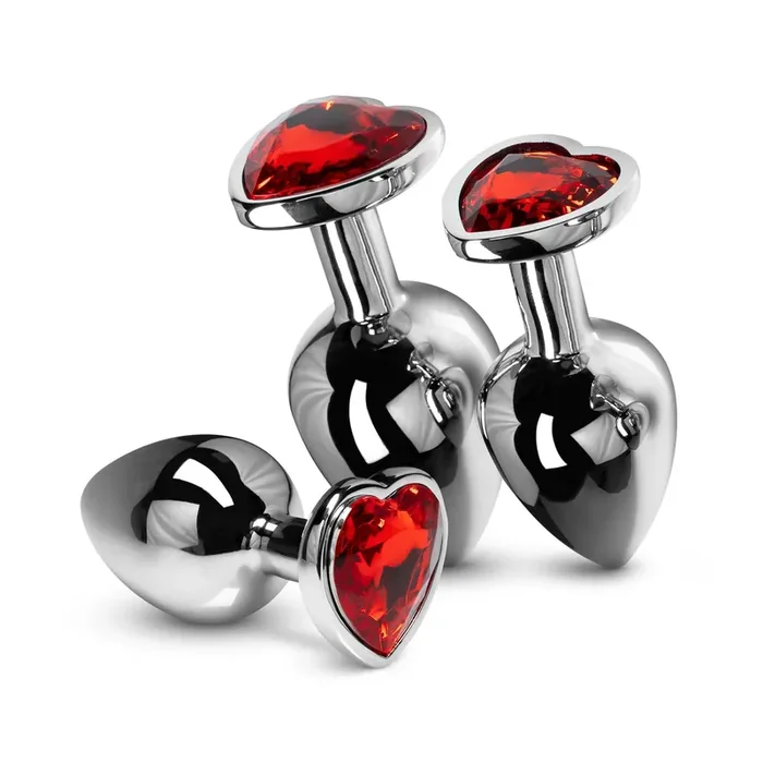 Kristall-Buttplug-Set – Silber