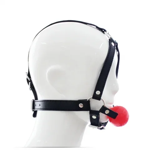 Kunstleder Kopfharness mit Ballknebel
