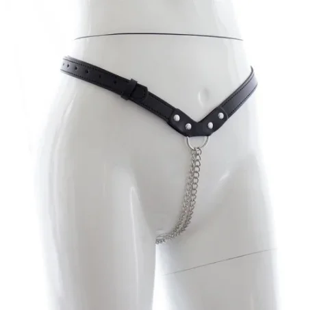 Kunstleder String mit Ketten