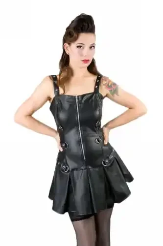 Kunstlederminikleid ‘Clash Hide‘