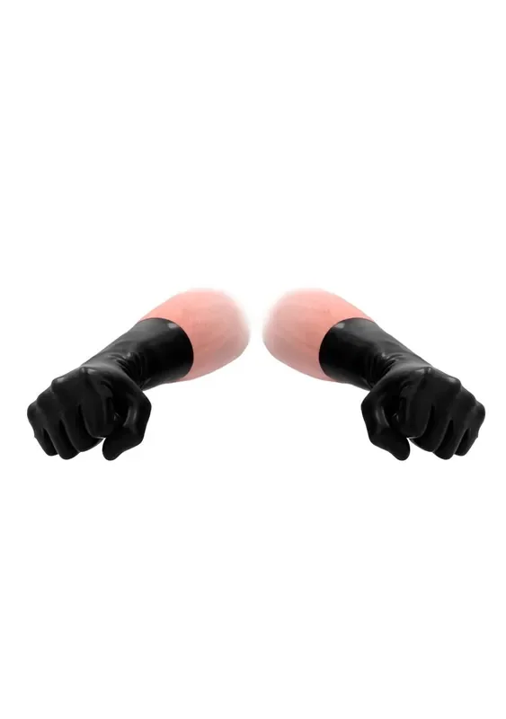 Kurze Latexhandschuhe – schwarz