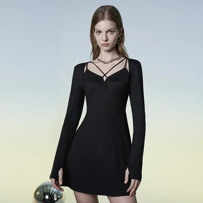Kurzes A-Linien-Kleid mit Bolero