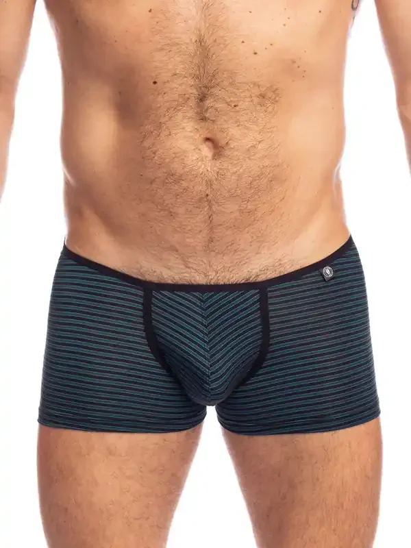 L‘Homme Blue Glow Invisible Boxer, schwarz/türkis
