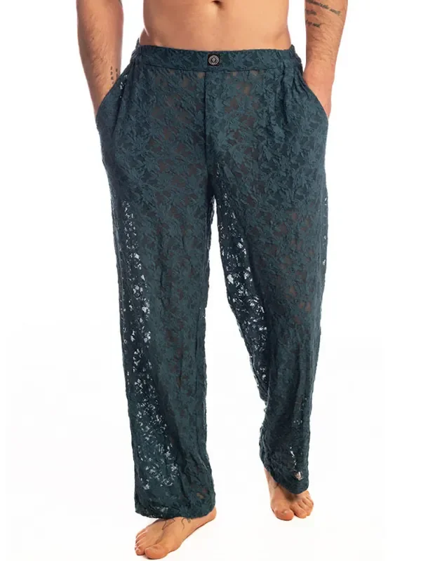 L‘Homme Delphinium Flowy Trousers, blau