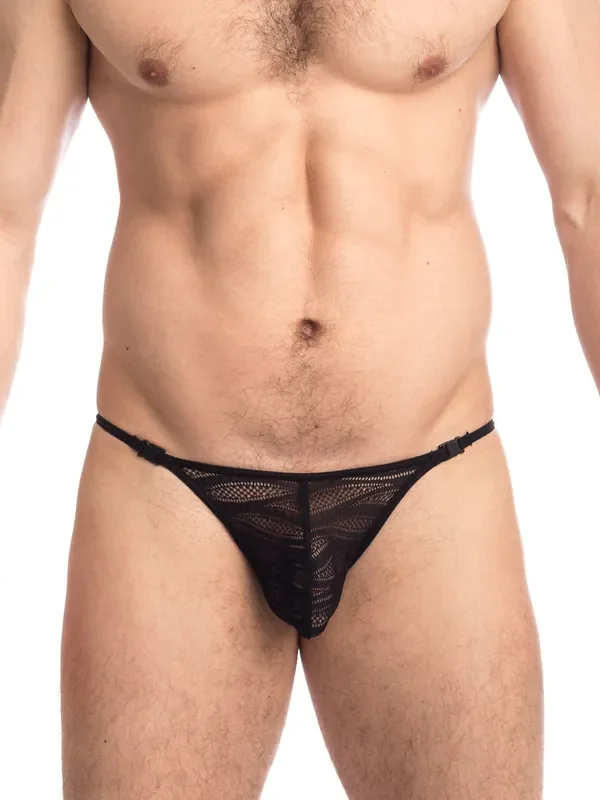 L‘Homme La Flamme Noire Stripstring, schwarz