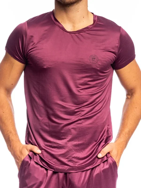 L‘Homme Silky Touch T-Shirt, burgundy