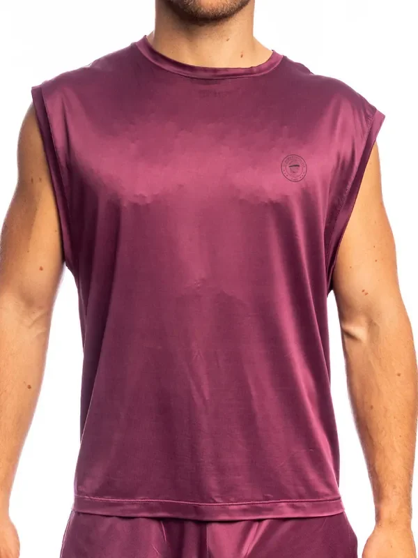 L‘Homme Silky Touch Tanktop, burgundy