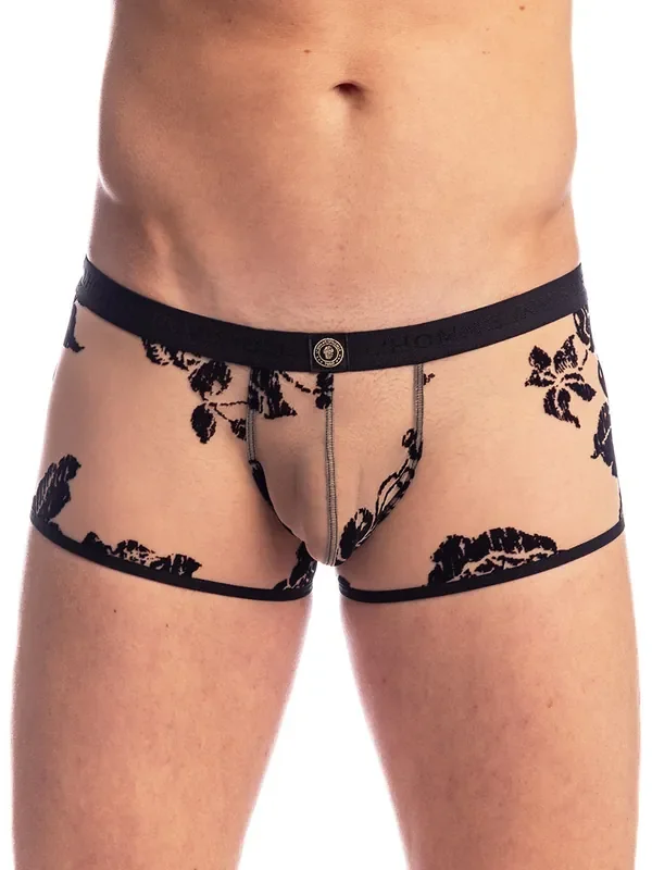 L‘Homme Velours & Luxure Push-up Hipster, haut/schwarz