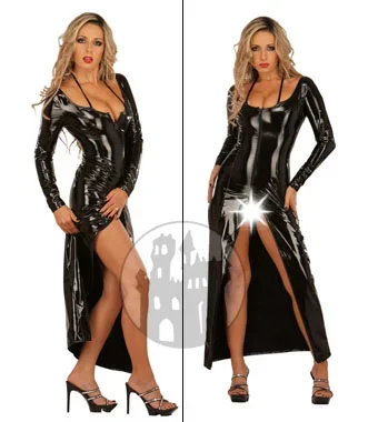 Lackkleid lang