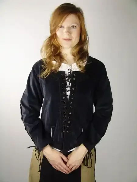Langärmelige Miederjacke aus Samt