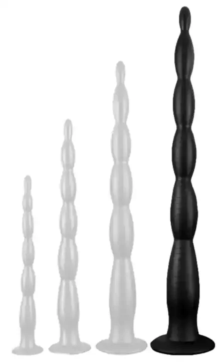 Langdildo Scale Beads XL 60 x 6cm Schwarz