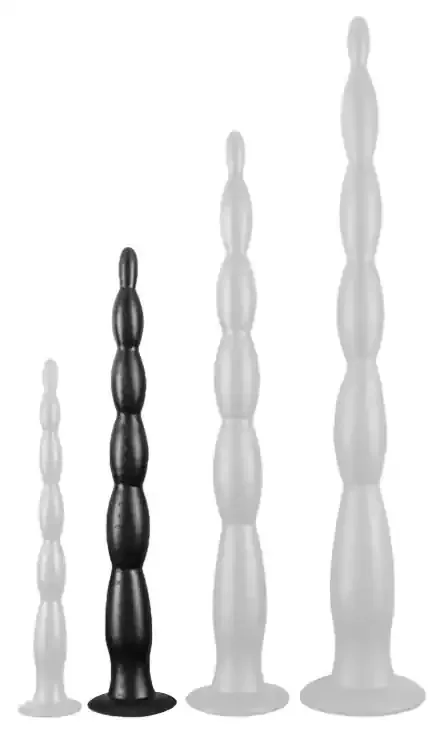 Langdildo Skalenperlen M 40 x 4cm Schwarz