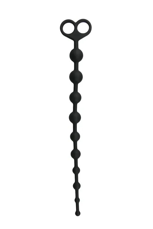 Lange Analkugelkette – Schwarz