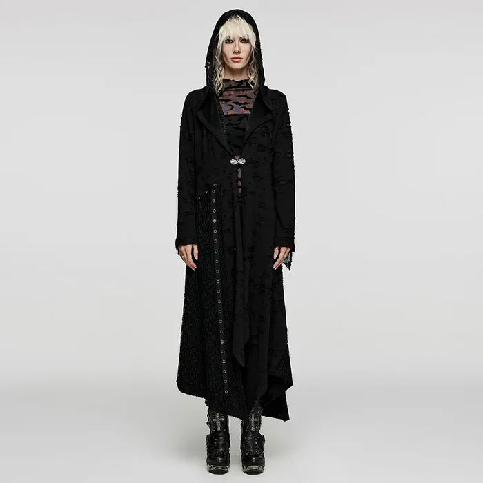 Langer Cardigan mit asymmetrischem Hanky-Saum