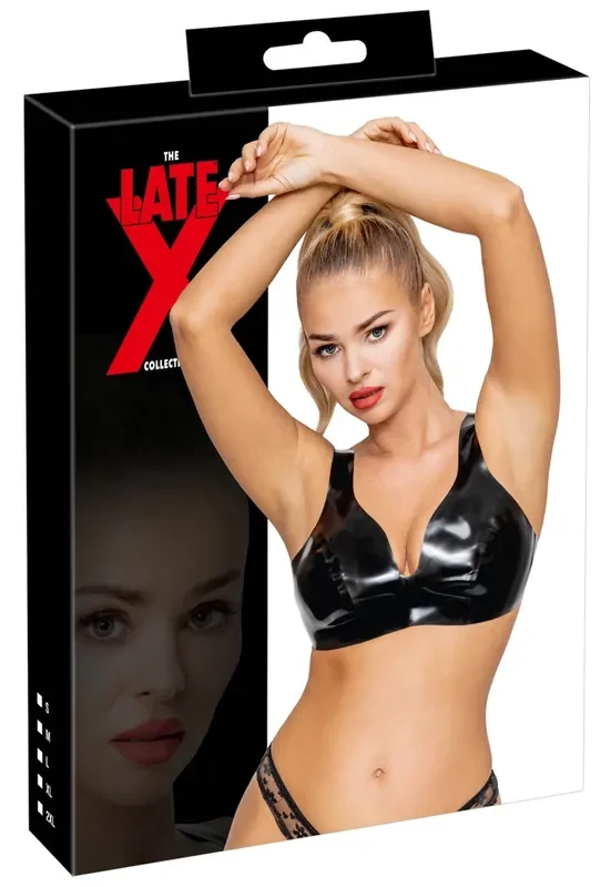 Latex Bustier (Farbe Schwarz, Grösse XL)