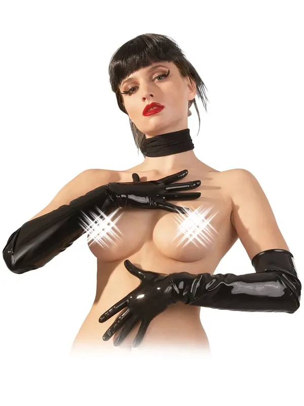 Latex-Handschuhe, schwarz