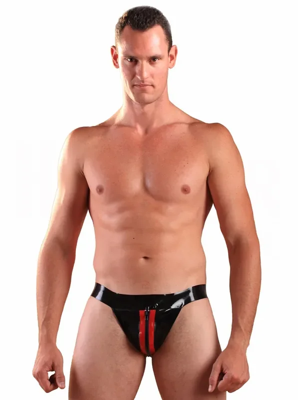 Latex Jockestrap mit Streifen