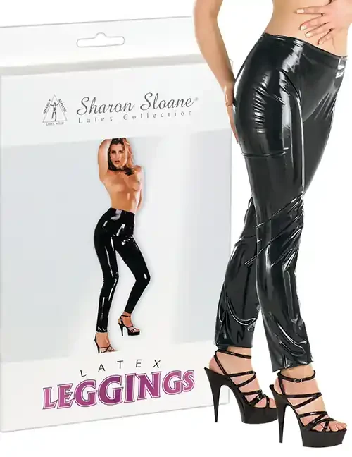 Latex Leggings schwarz