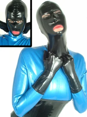 Latex Maske – Augen, Nase und Mund offen – mit Reißverschluss