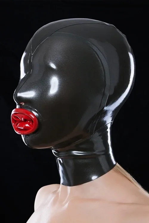 Latex-Maske mit Mundkondom